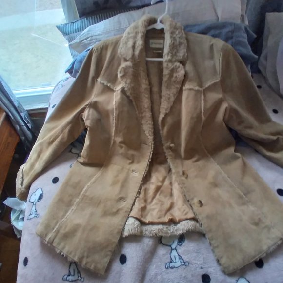 leather/suede women coat - Picture 1 of 16